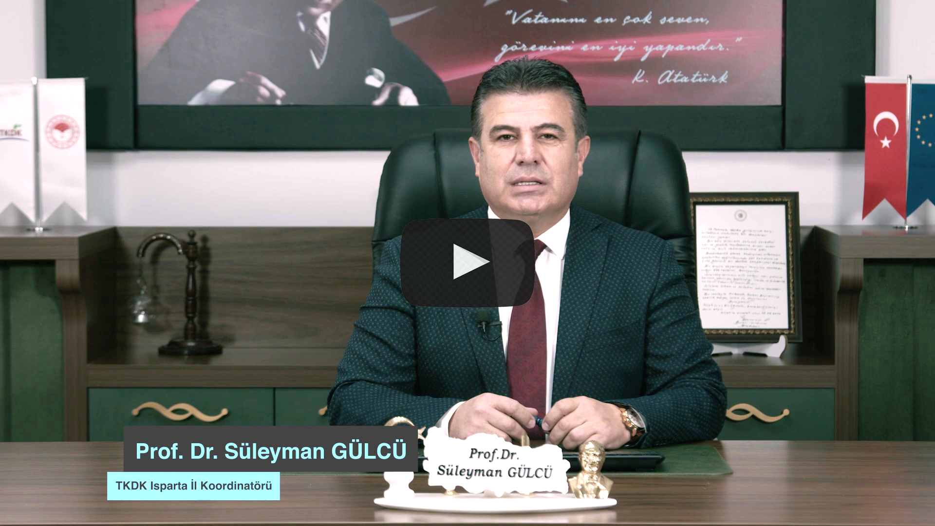 Prof. Dr. Süleyman GÜLCÜ  TKDK Isparta İl Koordinatörü
